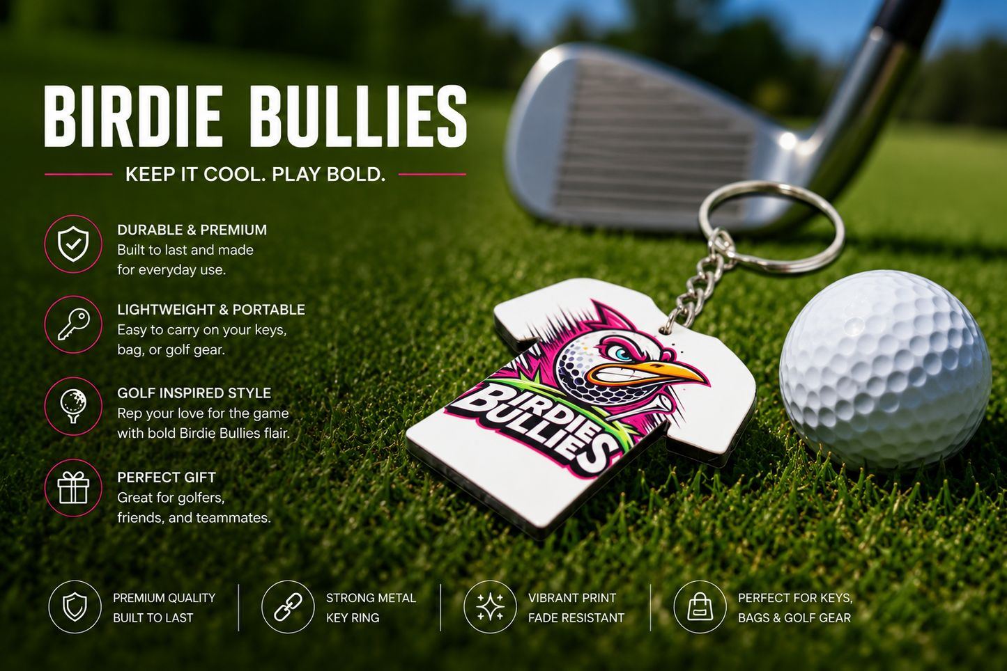 Birdie Bullie Key Chain