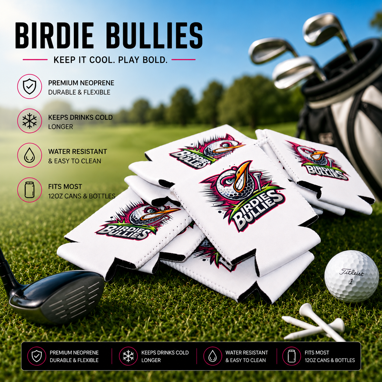 Birdie Bullie Koozie